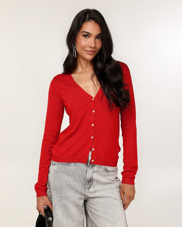 Women's Striped Button-Down Cardigan - Black | Pool Basics